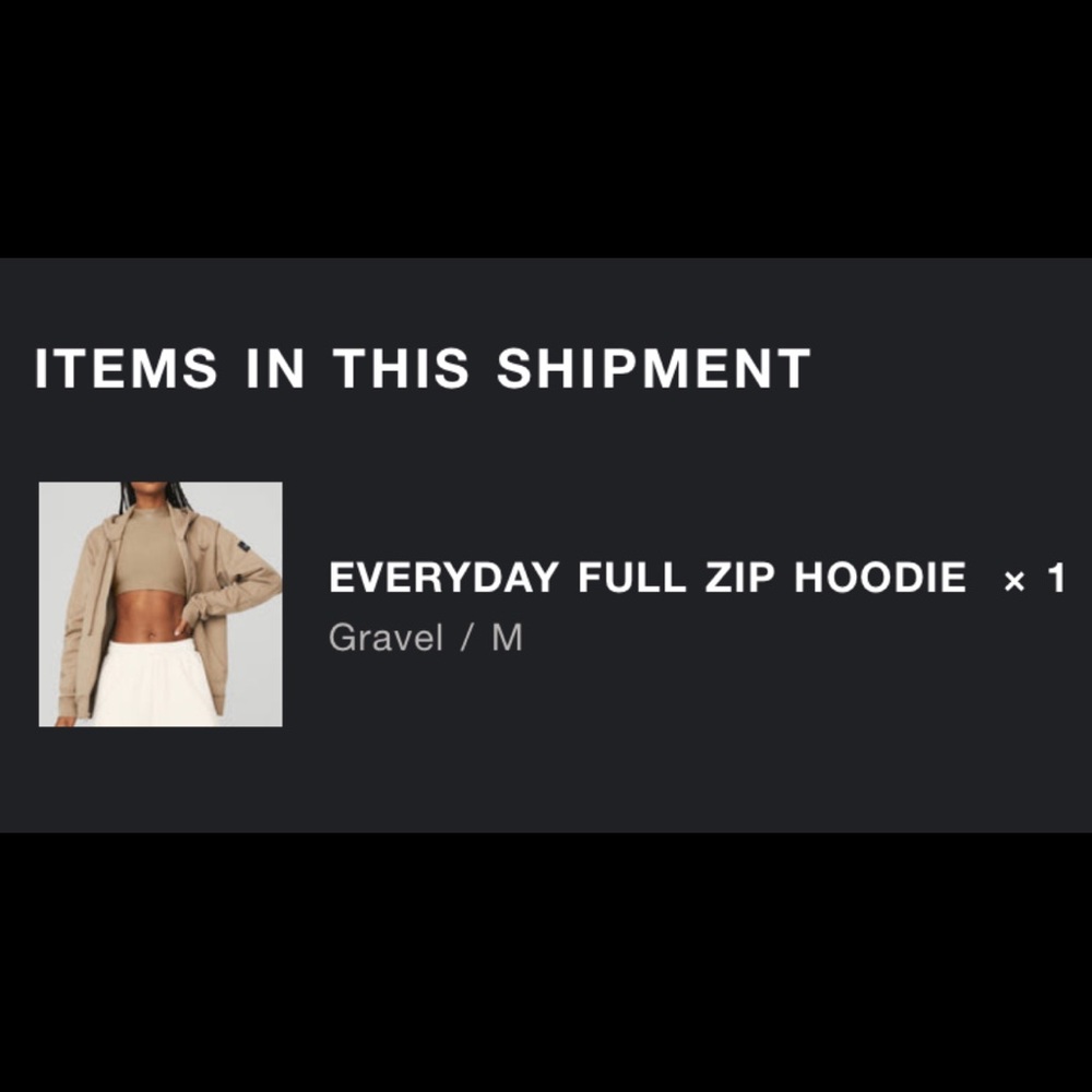 ALO Yoga everyday full zip hoodie